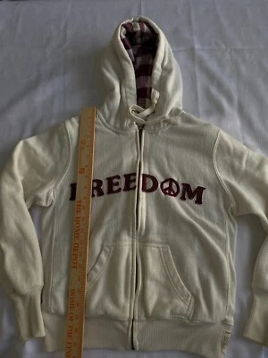 Moletom com capuz branco feminino vintage autêntico Cocoa Platinum tamanho P - Imagem 1 de 4