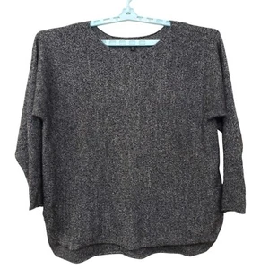 Charter Club Luxury Size XL 100% Cashmere Sweater Black White Crewneck Pullover - Picture 1 of 10