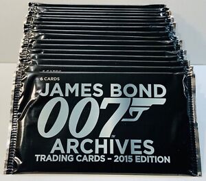 2015 JAMES BOND ARCHIVES BOX UNOPENED FACTORY SEALED 24 PACKS 2 AUTO/'S PER BOX