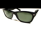 Ray-ban Wayfarer Sunglasses: Black Frames / Green Lenses -901 52-18 - Italy