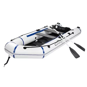 10ft Inflatable Dinghy Boat Raft Kayak Fishing WaterSport Two Seat 2 Air Chamber - Picture 1 of 24