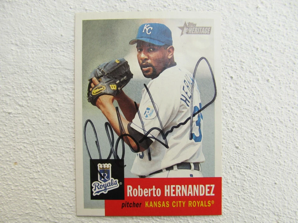 Royals Roberto Hernandez Signed Autographed 2002 Topps Heritage Mint - Image 1 of 1