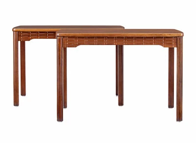 PAR DE MESAS AUXILIARES SUECAS DE TECA DE MEDIADOS DE SIGLO Foto 1 de 4