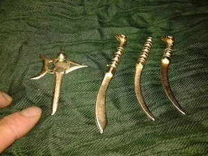 4 spade orientali re magi crib shepherds épée crèche Schwert Krippe pl oro sat - Picture 1 of 1