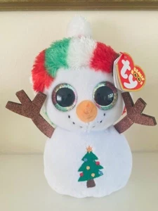 TY BEANIE BOO MISTY THE SNOWMAN 15CM BRAND NEW WITH TAGS CHRISTMAS 2022 BOOS - Picture 1 of 1