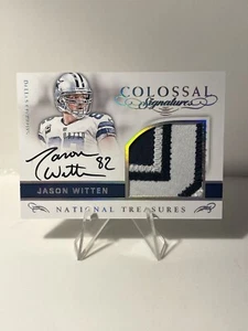 2016 National Treasures Jason Witten Colossal Signatures On Card Game Used /10 - Picture 1 of 10