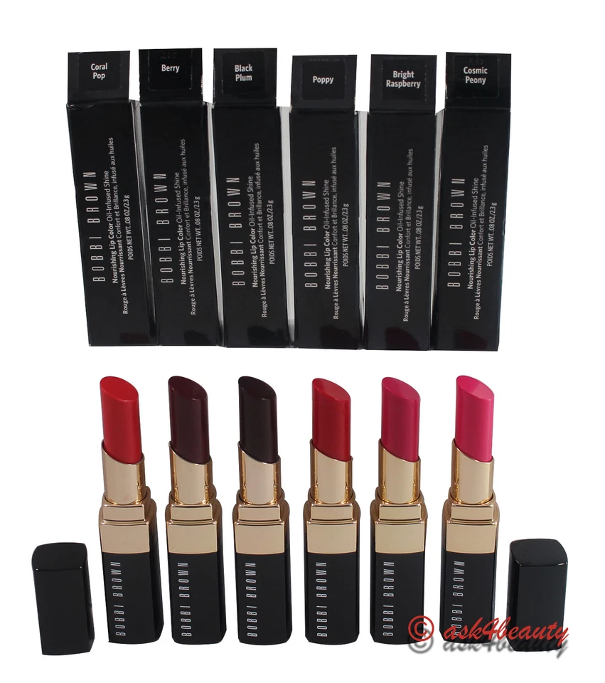 Bobbi Brown Nourishing Lip Color Oil Infused Shine Choose Shade .08oz New In Box - Image 1 of 1