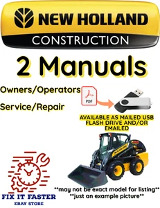 NUEVO HOLLAND L553 MINICARGADORA MANUAL SERVICIO REPARACIÓN TALLER PROPIETARIOS PDF USB - Imagen 1 de 3