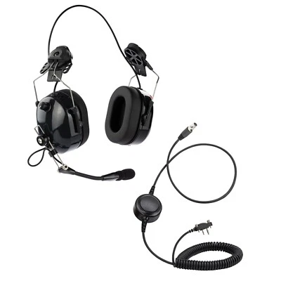 ArrowMax ASH1042-BK-I2 Hard Hat Headphone for ICOM IC-F1000/F2000 IC-F11 IC-V8 - Image 1 of 4