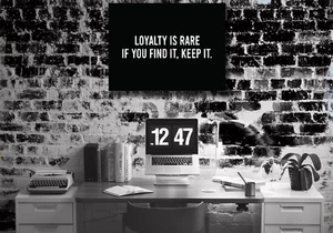 Loyalty is rare if you find it keep it Canvas Print Motivation inspiration Quote - Picture 1 of 1