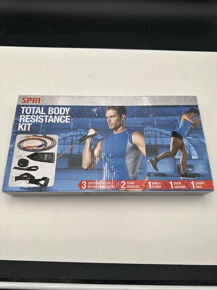 SPRI Exercise Total Body Resistance Band Kit Fitness Workout.