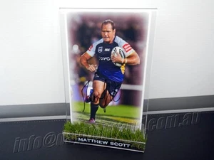 Signed North Queensland Cowboys NRL 28cm x 18cm Photo - Matt Scott - Proof COA - Picture 1 of 3