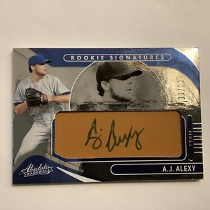2022 ABSOLUTE BASEBALL AJ ALEXY ROOKIE WOOD AUTO 39/99 TEXAS RANGERS