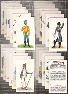 PLAYERS DONCELLA-FULL SET- NAPOLEONIC UNIFORMS NAPOLEON 1980 (T24 CARDS) - Picture 1 of 1