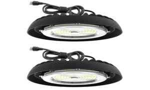 2 Pack UFO LED High Bay Light, Plug & Play Lighting for Warehouse, 6000K Dayligh - Picture 1 of 7