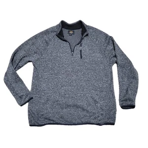 Lee Men's Premium Fabric Performance Mock Neck Quarter Zip Sweater Color Grey - Picture 1 of 6