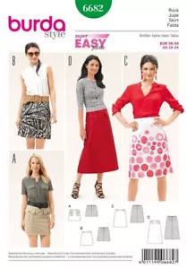 BURDA 6682 WOMEN'S SKIRTS Sewing Pattern Sizes 10 - 24 SUPER EASY - Picture 1 of 7