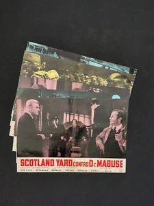 SCOTLAND YARD CONTRO DR. MABUSE set 6 fotobuste poster Van Eyck jagt L15 - Foto 1 di 7