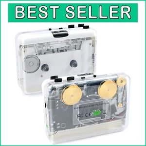 Portable Cassette to MP3 Converter with Clear Stereo Earphones & USB Power - Picture 1 of 9