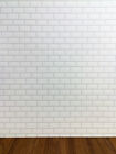 Dollhouse Subway Metro Wall Tile White Embossed Glossy Paper Use in 1:12 or 1/6