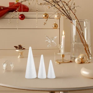 15 Pcs Foam Christmas Tree Polystyrene Cones for Craft DIY Solid - Picture 1 of 12