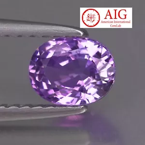 0.86 CT AIG Certified Stunning Unheated 100% Natural Violet Sapphire Madagascar - Picture 1 of 6