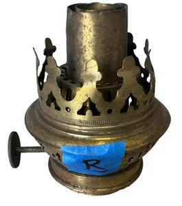 Vintage Lamp Part Brass Kerosene Gas Oil Burner Wick 3" #R Help ? Small Split - Picture 1 of 7