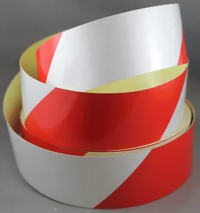Red/White Class 2 Reflective Tape 50mm x 45m - Picture 1 of 1