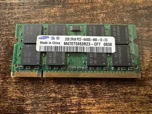 SAMSUNG 2GB 2RX8 PC2-6400S LAPTOP MEMORY - Picture 1 of 3