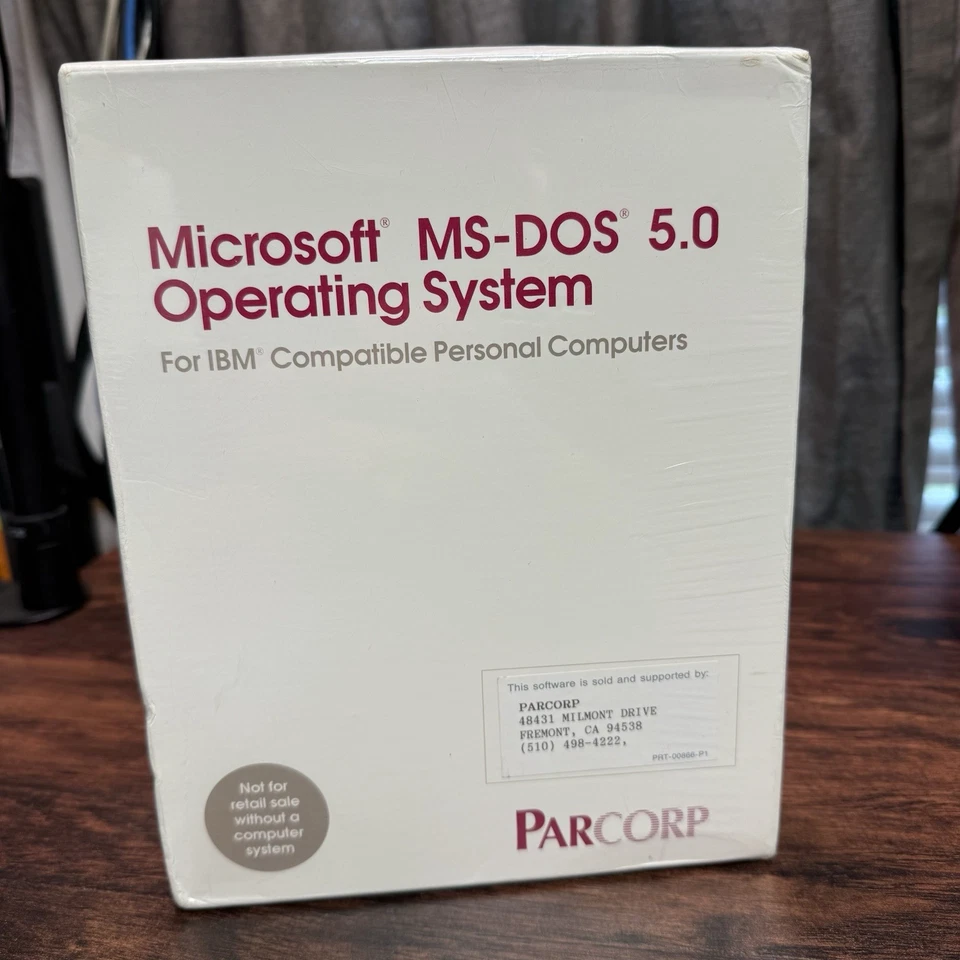 Parcorp Microsoft MS-DOS 5.0 Brand New Sealed - Image 1 of 4