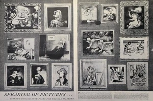 Donald Duck Poses for Old Masters Hollywood Leading Man Vintage Print Ad 1945 - Picture 1 of 8