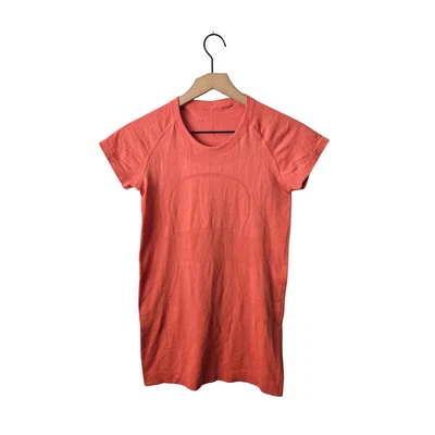 Lululemon Swiftly Tech Shirt Heathered Alarming Coral Short Sleeve Run Gym Sz 6 - Image 1 of 4