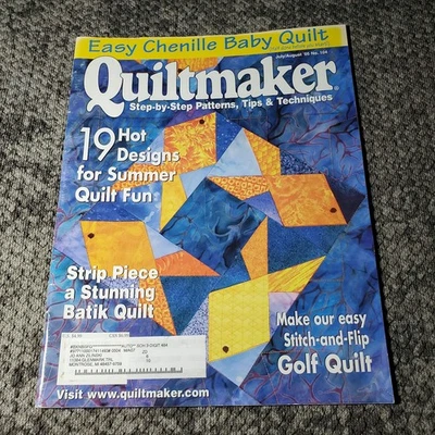 Quiltmaker Magazine July/August 2005 No 104 Summer Quilt Designs Moda - Image 1 of 2