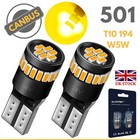 FOR HONDA CR 2006-2011 T10 LED BRIGHT Yellow 6000K BULBS SIDELIGHTS 501 W5W