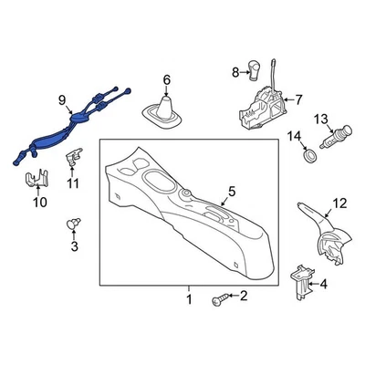 For Nissan Versa 2012-2019 Nissan 344133AM0A Manual Transmission Shifter Linkage Foto 1 de 2