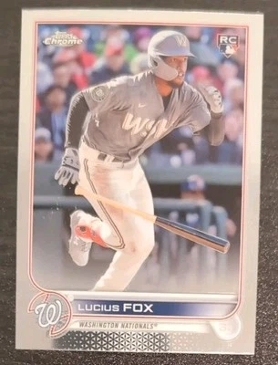 Lucius Fox #USC181 2022 Topps Chrome Update Rookie Card RC Washington Nationals - Image 1 of 3