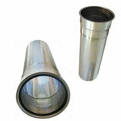 Doppel Wandfutter Edelstahl Schornstein V4a Verlängert Ofen Kamin Rohr Anschluss - Bild 1 von 2