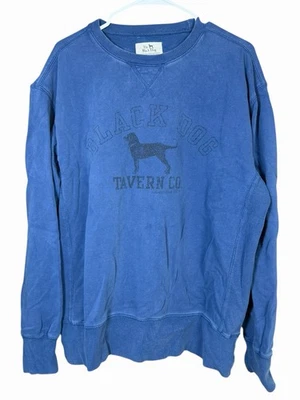 Толстовка The Black Dog Tavern Co. большая синяя винтажная состаренная выцветшая - Изображение 1 из 4
