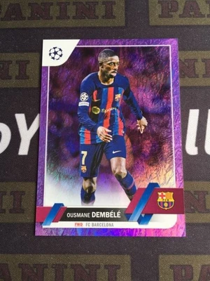 2022-23 Topps Jade Edition Ousmane Dembele Purple 10/15 = 1/1 JSY PSG France - Image 1 of 2