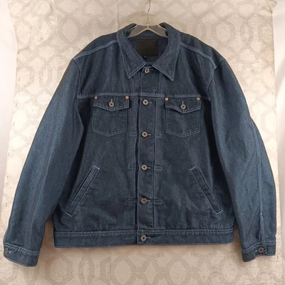 VINTAGE Guess American Tradition Denim Jacket Mens XL Button Front Pockets Blue - Image 1 of 4