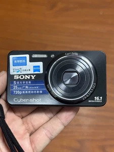 SONY Cyber Shot DSC-W570 Black Digital Camera 16.1MP 5x zoom English 90% New - Picture 1 of 2