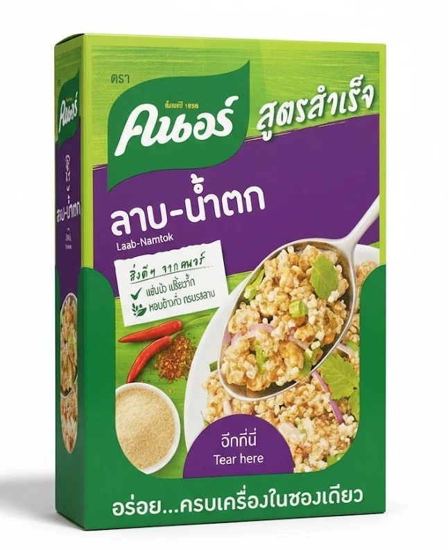 6 X 30g Knorr Laab Namtok Thai Cuisine Complete Recipe Mix Seasoning Powder Food