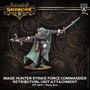 Warmachine: Retribution of Scyrah - Mage Hunter Commander PIP 35015 Metal Mini - Picture 1 of 4