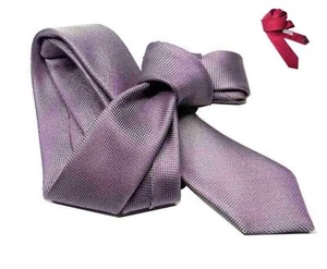 CRAVATTA slim VIOLA fucsia CRAVATTINO SKINNY TIE vari CRAVATTE strette unita SET - Picture 1 of 6