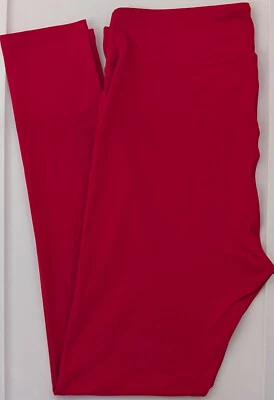 Leggings altos y curvos LuLaRoe TC rojo persa liso nuevos con etiquetas 64 Foto 1 de 4