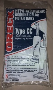 Paquete de 8 bolsas de aspiradora originales ORECK XL tipo CC para montantes con bolsa de acoplamiento - Imagen 1 de 2