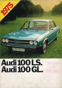 Audi 100 LS GL 1975 UK Markt original vollfarbiger Verkaufsprospekt - Bild 1 von 1
