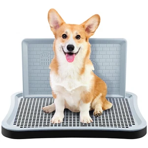 Dog Potty Training Toilet Puppy Pad Holder with Wall Column Removable Tray - Picture 1 of 16