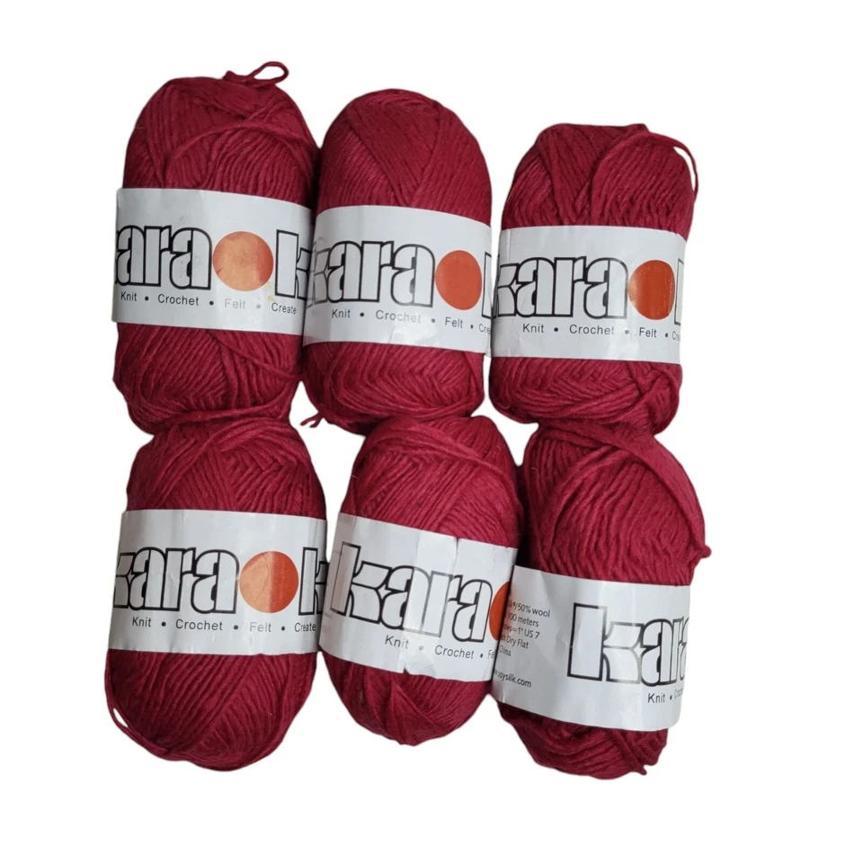 6 hilos de karaoke SWTC South West Trading Company #296 seda/lana de soja rosa oscuro 50 g Foto 1 de 2