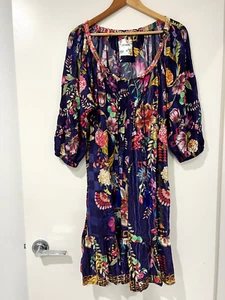Vestido midi para mujer Lulalife manga larga estampado floral boho talla 2XL - Imagen 1 de 10